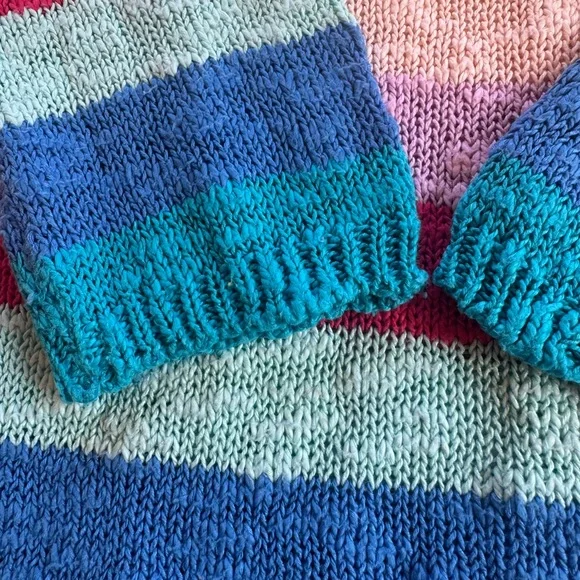 United Colors Of Benetton Women's Vintage Vibrant Striped Sweater - Picture 5 of 6